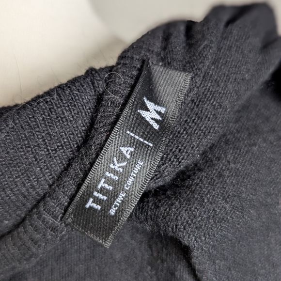 Titika Black Deconstructed Split Hem Wool Sweater Medium Workwear Goth Witchy - Picture 6 of 7